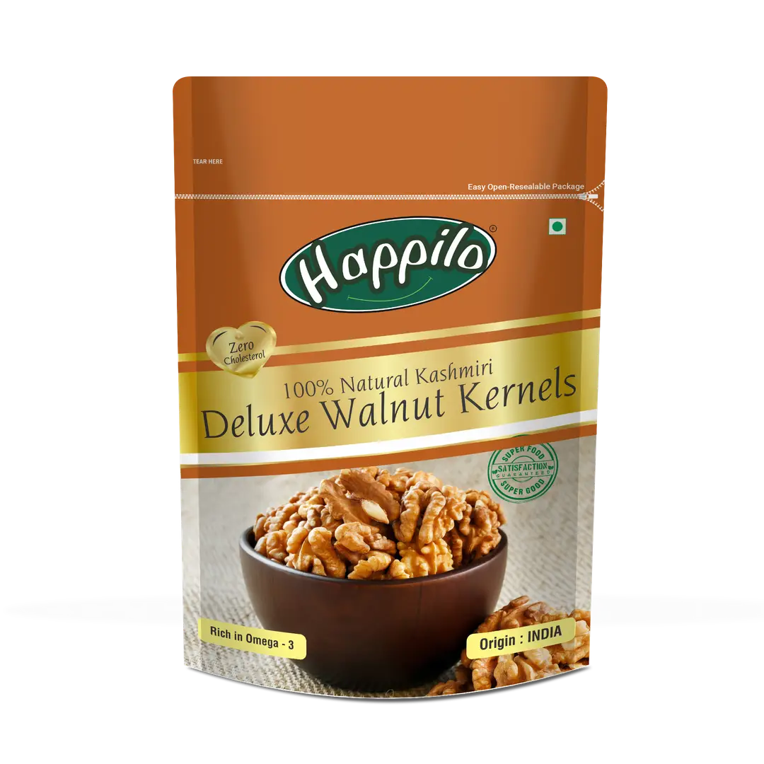 Happilo Deluxe Kashmiri Walnut Kernels - Pack of 1 (200 gm)
