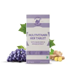 Aesthetic Nutrition Multivitamin Her with Grape Seed, Ginger Extract, Hyaluronic Acid, Vitamin B3, and B12 for Enhanced Health and Beauty