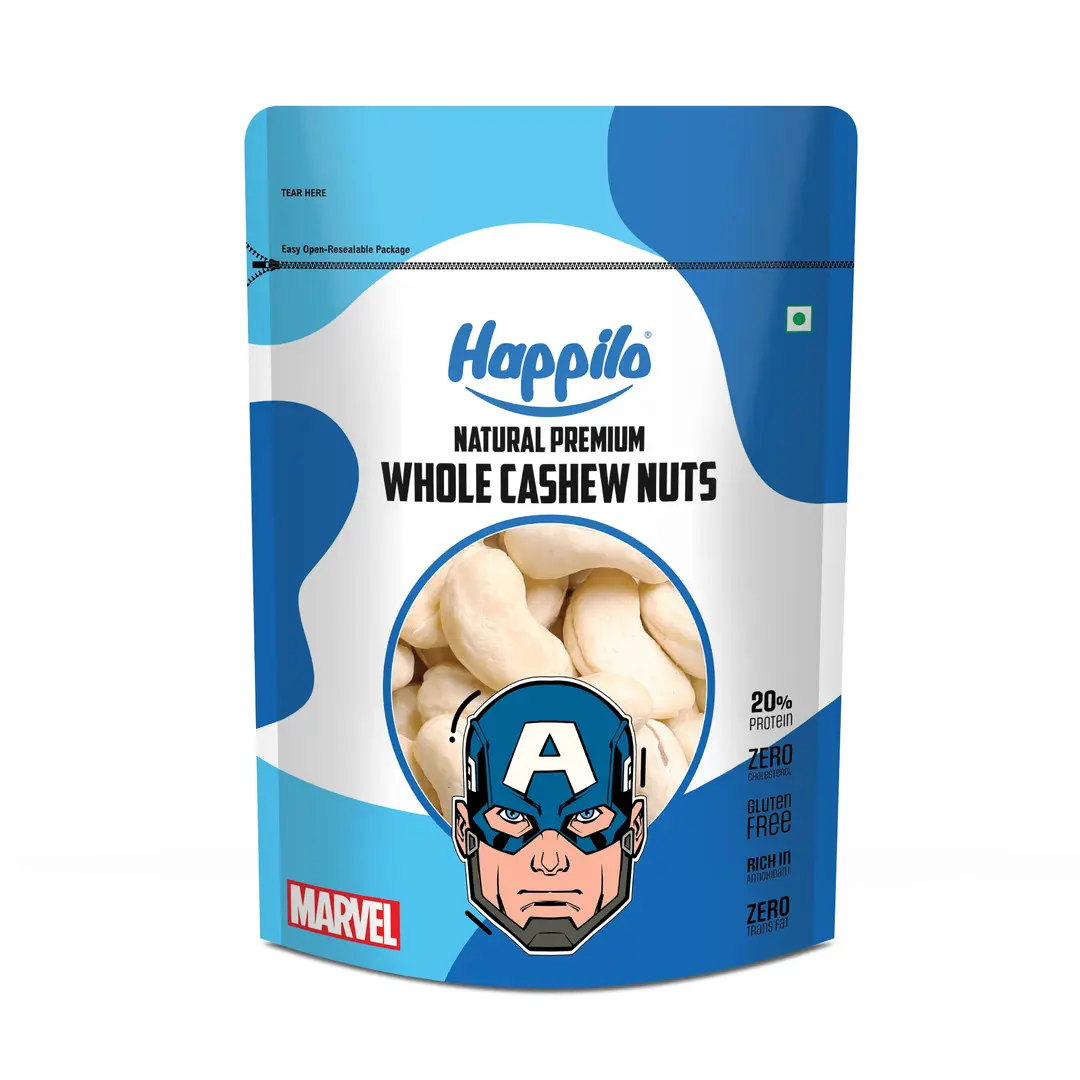 Happilo Marvel Natural Whole Cashews - 500 gm