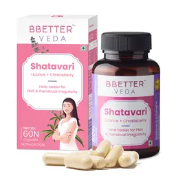 BBETTER VEDA Pure Shatavari Capsules for Women's Health, PCOS, PCOD, PMS & Menstrual Irregularities icon