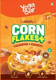 Yogabar Cornflakes Almond & Honey Healthy Crunchy cereals with Probiotics Box for for Healthy Breakfast icon