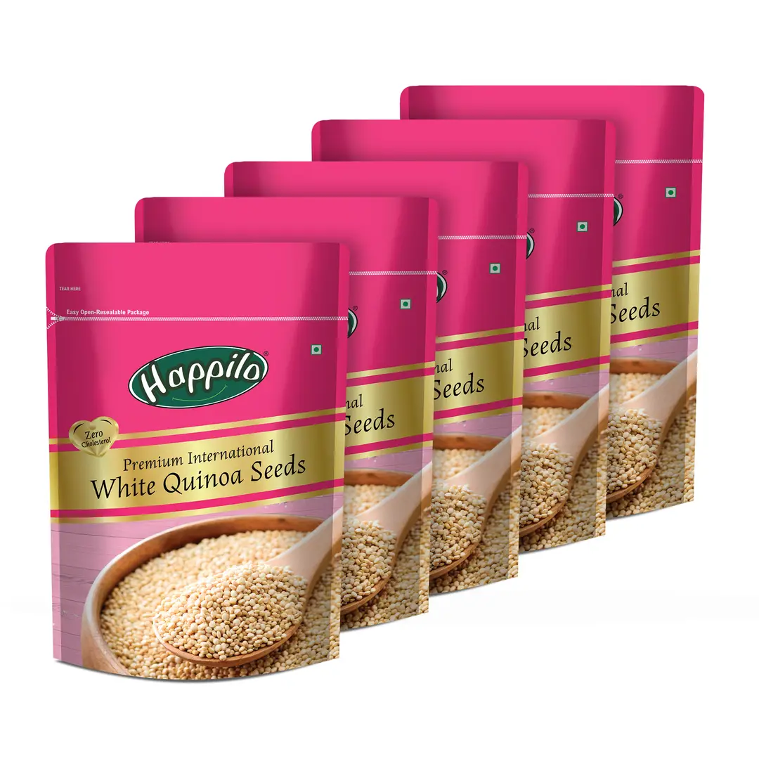 Happilo Premium International Peru White Quinoa Seeds - Pack of 5(2500 gm)
