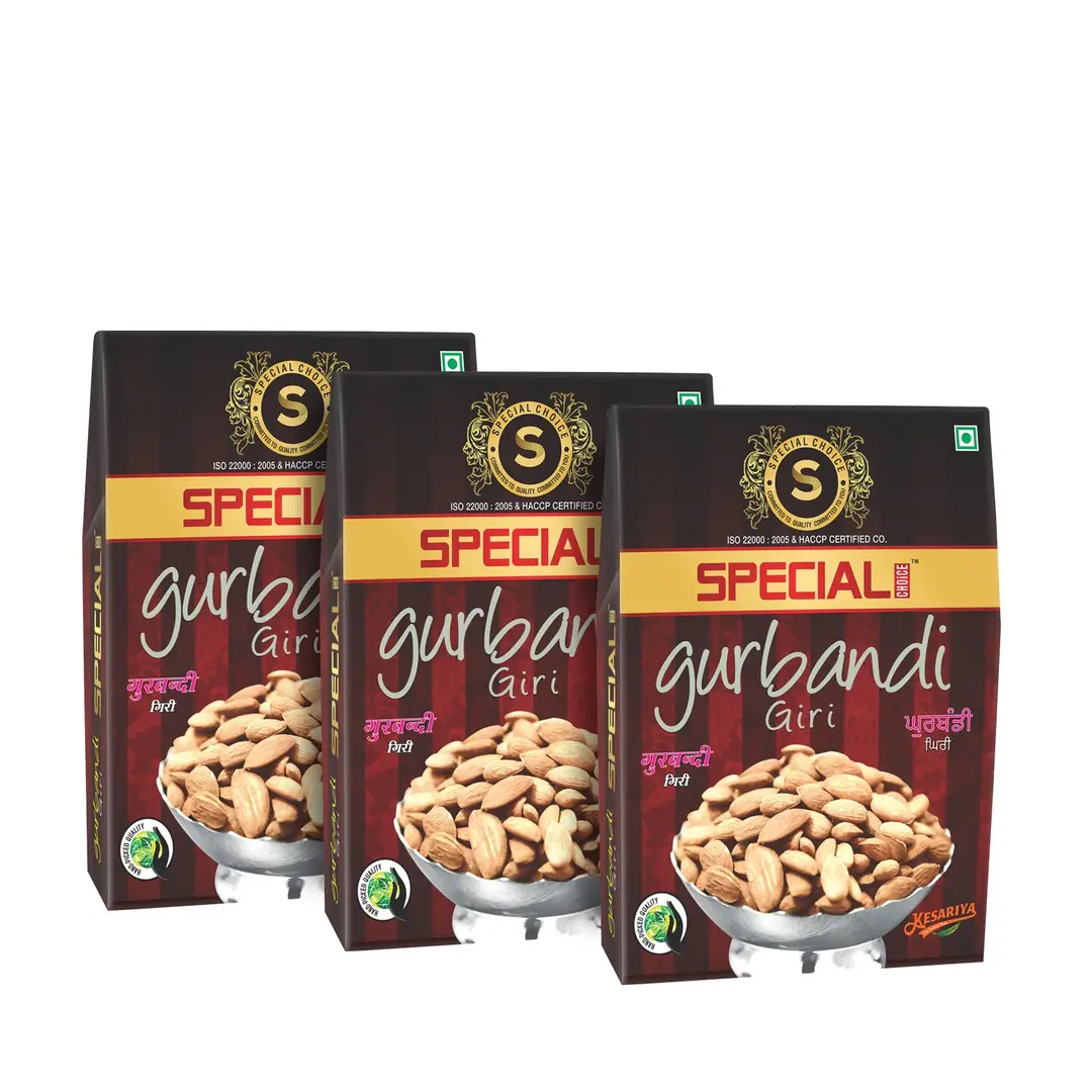 Special Choice Gurbandi Giri (Almond Kernels) Kesariya for Regulating Cholesterol Levels - Pack of 3 (750 gm)