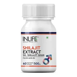 INLIFE - Pure Shilajit Extract for Men Strength and Stamina Supplement, 500mg - 60 Vegetarian Capsules icon