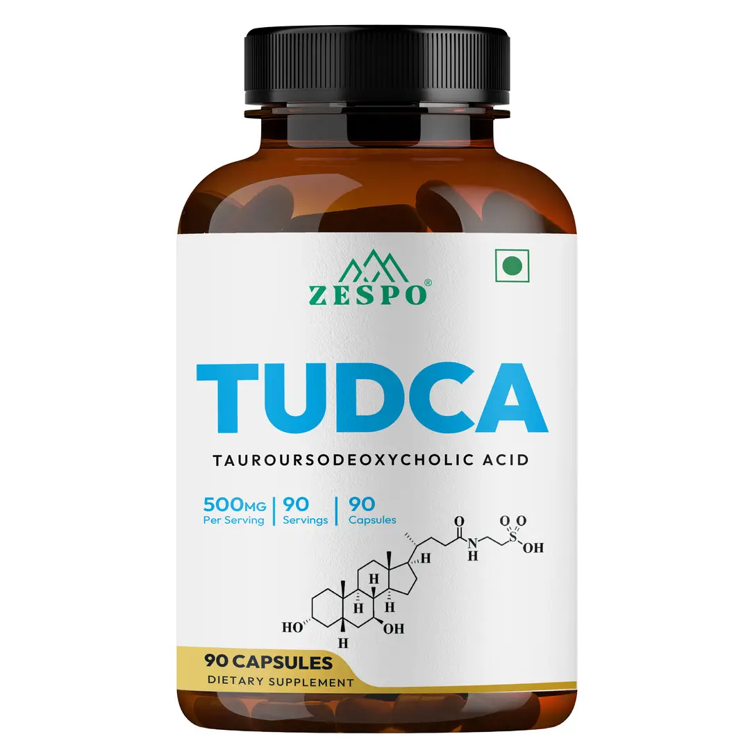 Zespo TUDCA 500mg Tauroursodeoxycholic Acid for Digestion and Detox - Pack of 1 (90 Capsules)