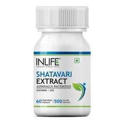 INLIFE - Shatavari Extract Asparagus Recemosus (Saponins > 20%) Women's Wellness Supplement, 500 mg - 60 Vegetarian Capsules icon