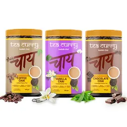 TEACURRY Flavored Chai Combo Pack (3x100 Grams) - Coffe, Vanilla, Chocolate icon