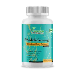 Humming Herbs Rhodiola Ginseng Adaptogen|Brain Booster, Memory, Energy And Concentration (500 Mg) (90 Capsules) icon
