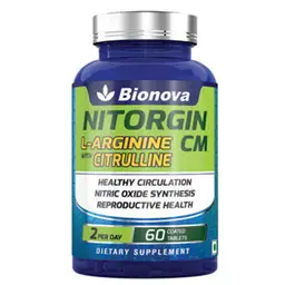 Bionova NITORGIN CM L-Arginine 1000mg with Citrulline Malate 300mg Tablets icon