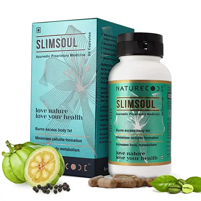 Nature Code Slimsoul Aids In Burning Excess Fat And Weight Loss- 60 Veg. Capsules - Pack of 1 (60 Capsules)