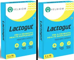 Velbiom Lactogut probiotic for gut health icon