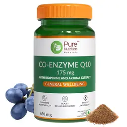 Pure Nutrition -  Co-Enzyme Q10 (175 mg) for Cellular Growth and Energy-  60 Veg Capsules icon