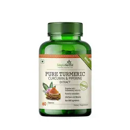 Simply Herbal Turmeric Curcumin Extract Supplement Tablets for mmunity Booster, Joints & Muscle Health, Glowing Skin - 60 Tablets icon