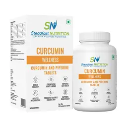 Steadfast Nutrition - Curcumin - with Piperine, Turmeric Curcumin - for Improved Wellbeing and Health, Immunity, Gut Health, Joint Support icon