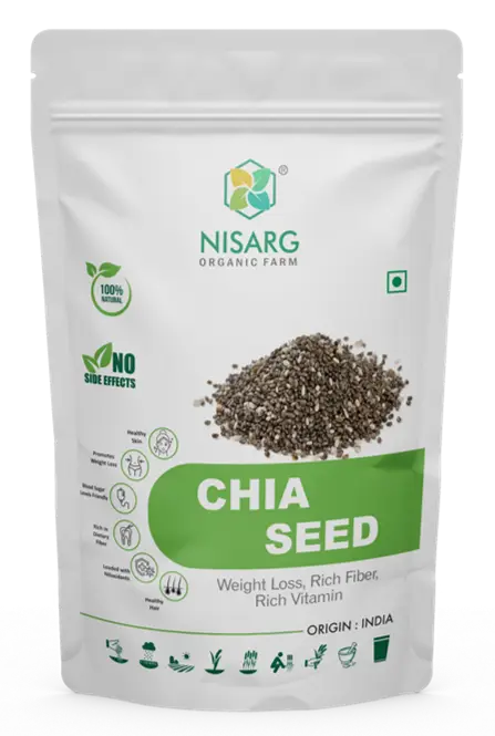 Nisarg Organic Chia Seeds | Powerhouse of essential nutrients - Pack of 1 (1000gm Powder)