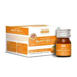 The Old Natural Nuvit D3 Vitamin D3 60000 iu I 60K iu Sugar Free Nano Shots I Once in a week - 5ml Pack of 4 Nano Shots icon