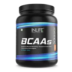 INLIFE - BCAA Supplement 7g Amino Acids Instantized for Pre Post & Intra Energy Drink for Workout, 2.5g L-Glutamine,1g Citrulline Malate, 1180mg Electrolytes Powder - 450g icon