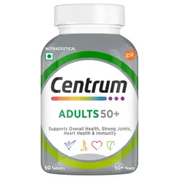 Centrum - Adults 50+, with Calcium, Vitamin D & 22 vital Nutrients for Overall Health, Strong Joints & Heart Health (Veg) |World's No.1 Multivitamin icon