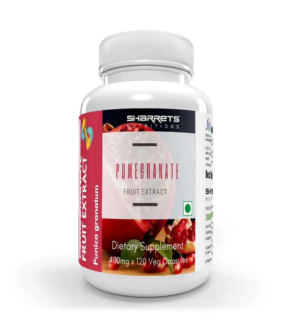 Sharrets Pomegranate Fruit Extract for Heart Health - Pack of 1 (120 Capsules)