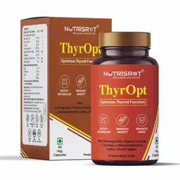 NUTRISROT̖  - ThyrOpt Herbal Thyroid Supplement - With Organic Sea Kelp,  Ashwagandha & L-Tyrosine - For Optimized Thyroid Functions, Metabolism and Mood Booster icon