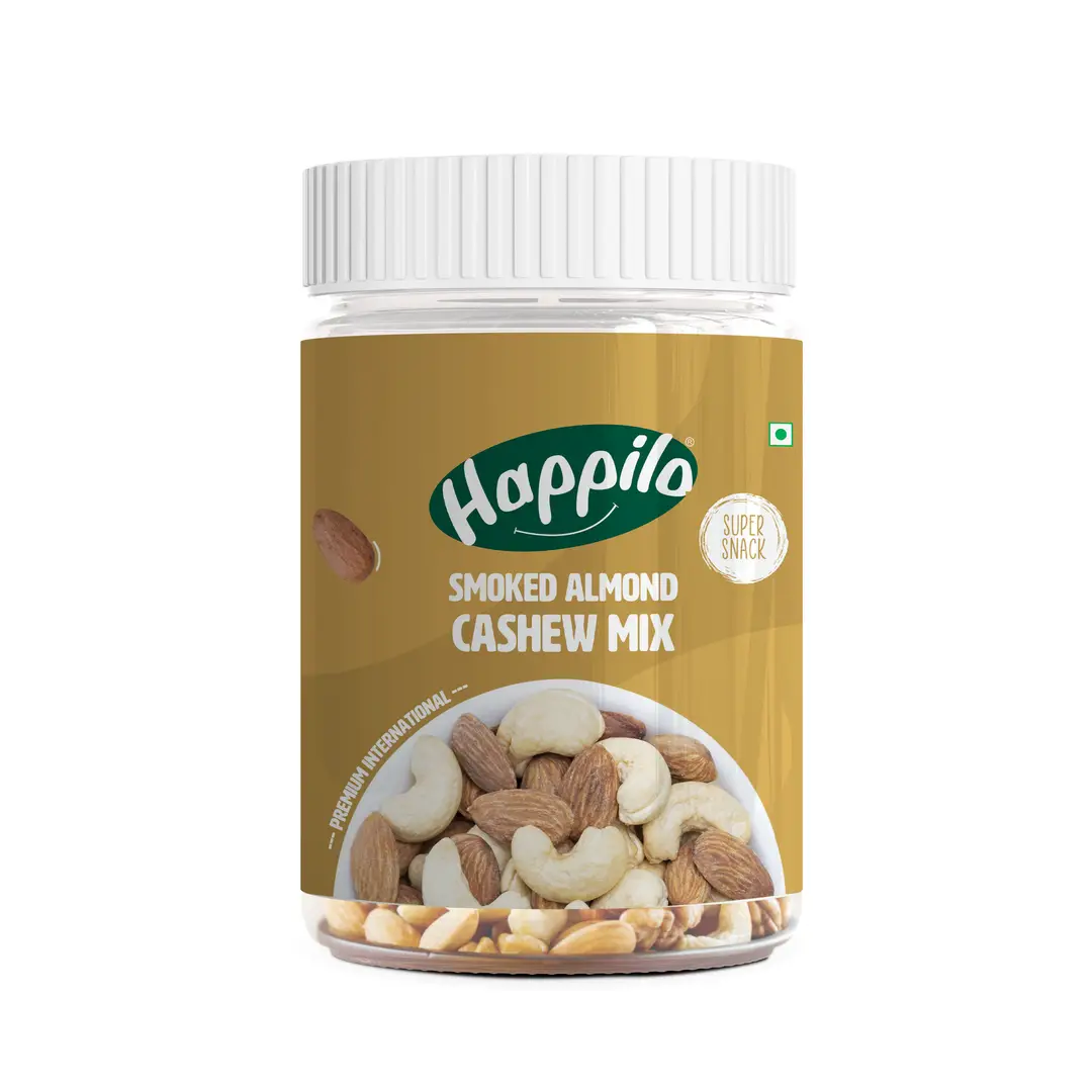 Happilo Premium International Smoked Almond Cashew Mix with Himalayan Pink salt 200g - Pack of 1 (200 gm)