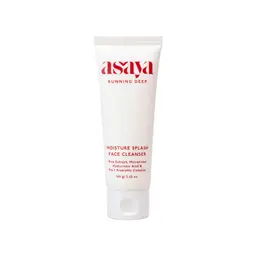Asaya Moisture Splash Face Cleanser with Rice Extract, Pre-Biotic Complex and Micronised Hyaluronic Acid for Microbiome Balance, Deep Cleansing, Non-Stripping & Moisturizing