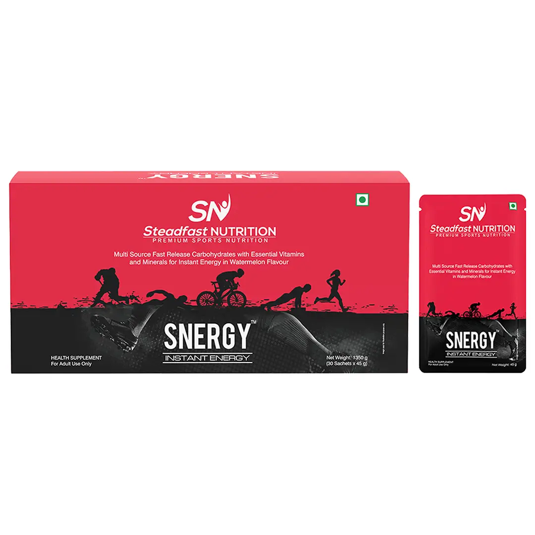 Steadfast Nutrition - Snergy - with Magnesium Oxide Taurine, Inositol - for Instant Energy Booster - Watermelon,30 sachets