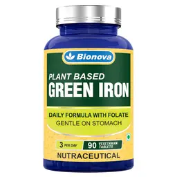 Bionova Green Iron 100% organic - With Folate - Fights against Fatigue & Tiredness, Improves Hemoglobin & Iron levels icon