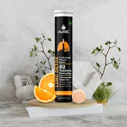 Auric Lung Detox Effervescent Tablet- Drop Fizz & Drink Pack of 40 icon