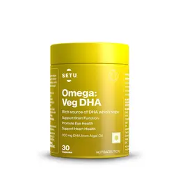 Setu Veg Omega 3 - 100% Vegetarian Plant Based Omega 3 DHA Supplement - Supports Joint Movement, Brain Function, Healthy Heart And Visual Health - Sustainably sourced icon