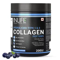INLIFE - Hydrolyzed Collagen Peptides Powder Supplements Type 1 and 3, Biotin, Vitamin C, Hyaluronic Acid, Glucosamine, Skin Health for Men & Women - 200g icon