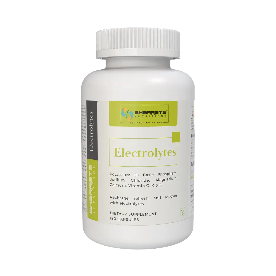 Sharrets Electrolytes Supplement for Rehydration - Pack of 1 (120 Capsules)