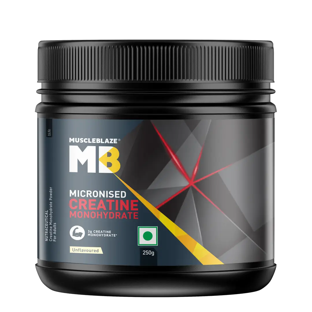 MuscleBlaze Micronized Creatine Monohydrate for Endurance and Muscle Recovery - 250 gm