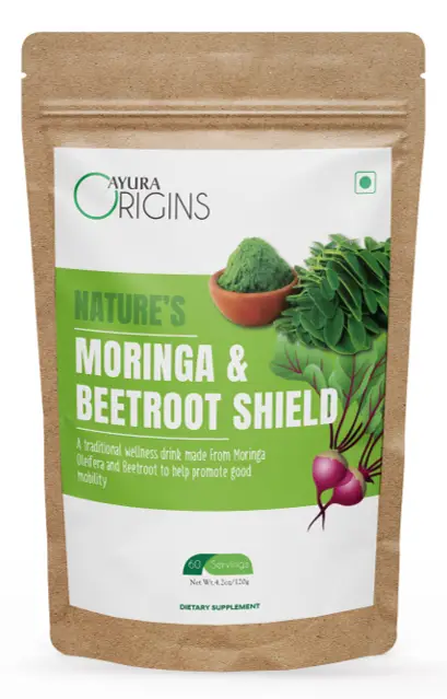 Ayura Origins - Nature's Moringa & Beetroot Shield - to help promote good mobility - 120 gm