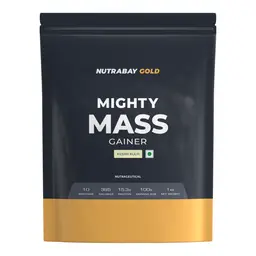 Nutrabay Gold Mighty Mass Weight Gainer with Whey Protein & Essential Vitamins Minerals for Healthy Weight Gain icon