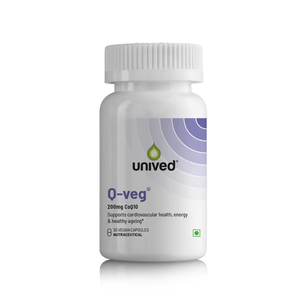 Unived - Qveg - With Piper Nigrum Extract - For Increased Bioavailability - Pack of 1(30 Capsules)