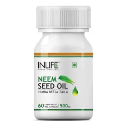 INLIFE - Neem Seed Oil Supplement, 500mg (60 Vegetarian Capsules) icon