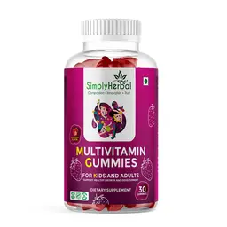 Simply Herbal Multivitamin Gummies with Calcium, Biotin, Vitamin A for Improved Hair, Skin and Nails Potency icon