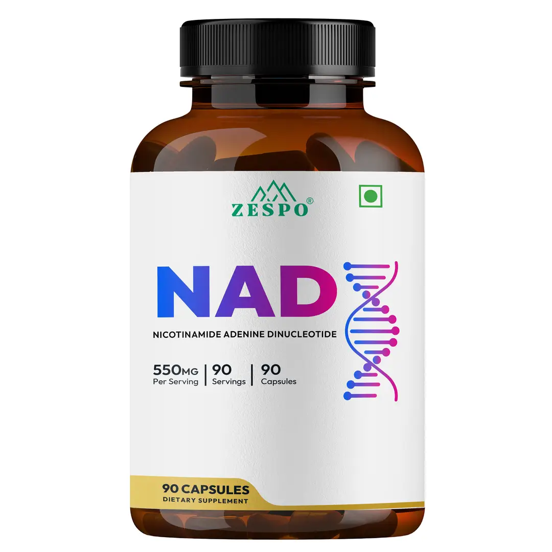 Zespo NAD 550mg (Nicotinamide Adenine Dinucleotide) for Healthy Aging and Cellular Support - Pack of 1 (90 Capsules)