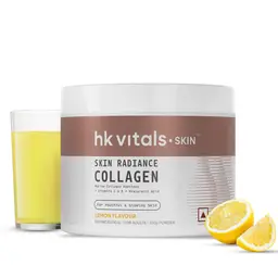 hk vitals Marine Collagen Supplement (Lemon, 200g) | Vitamin C, E, Sodium Hyaluronate | For Healthy Skin, Hair & Nails