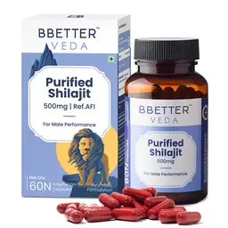 BBETTER VEDA Purified Shilajit 500mg | For Stamina, Strength and Vitality Support for Men icon