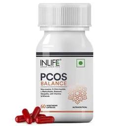 INLIFE - PCOS Supplements for Women, PCOS Balance Capsule Myo Inositol D Chiro Inositol Shatavari Manjistha Vitamins Minerals for Regular Cycle, Hormonal Balance - 60 Vegetarian Capsules icon