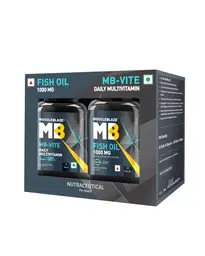 MuscleBlaze MB-Vite Daily Multivitamin (60 Tablets) & Omega 3 Fish Oil 1000 mg (60 Capsules)
