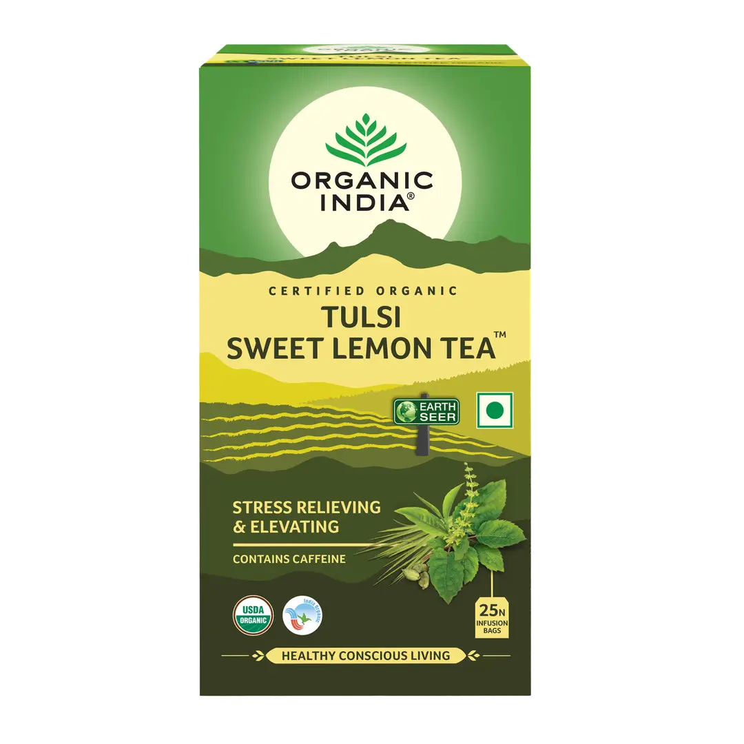 Organic India Tulsi Sweet Lemon - Pack of 1 (25 Tea Bags)