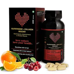 Nature Code Glutathione + Collagen Builder Promotes healthy skin & hair with Multivitamins, Multimineral & Herbal Blends - 60 Veg. Tablets. icon