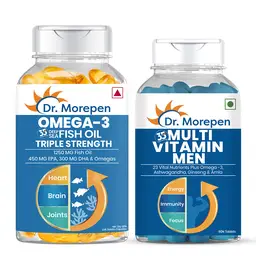 Dr. Morepen Multivitamins for Men and Omega 3 Deep Sea Fish Oil Triple Strength (Combo Pack) icon