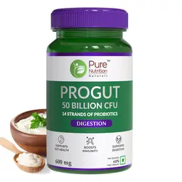 Pure Nutrition: Progut 50 billion CFU, Probiotic capsules for Women and Men to Support Gut Health & Improves Digestion icon