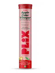 Plix Apple Cider Vinegar Effervescent Tablets with Vitamin B6 and B12 for Weight Loss and Easy Digestion icon