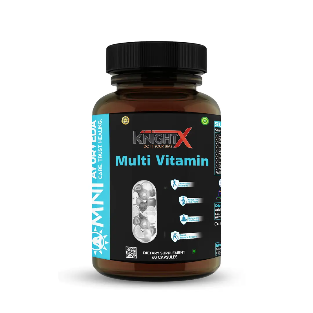KnightX - Multivitamin Capsules - For Energy and Stamina 800mg - Boosts Immunity - 60 Capsules - Pack of 1 (60 Capsules)