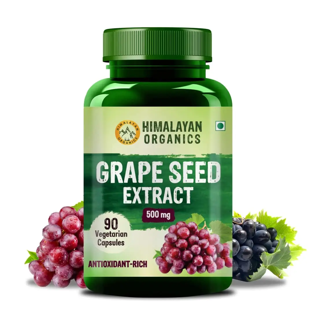 Buy Himalayan Organics Grape Seed Extract 500mg Capsules Online in India